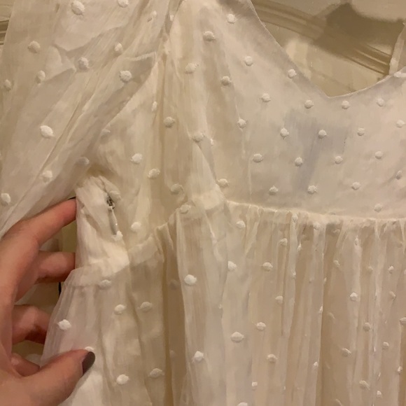 🆕 ModCloth White Babydoll Dress size Large - Picture 10 of 13